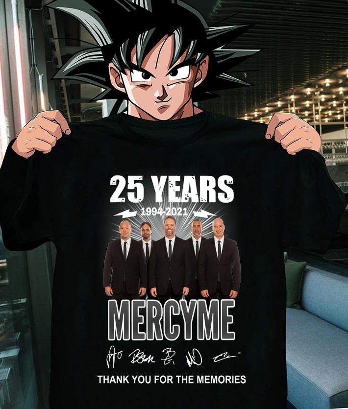 25 years 1994-2021 Mercyme signatures thank you for the memories t-shirt shirt
