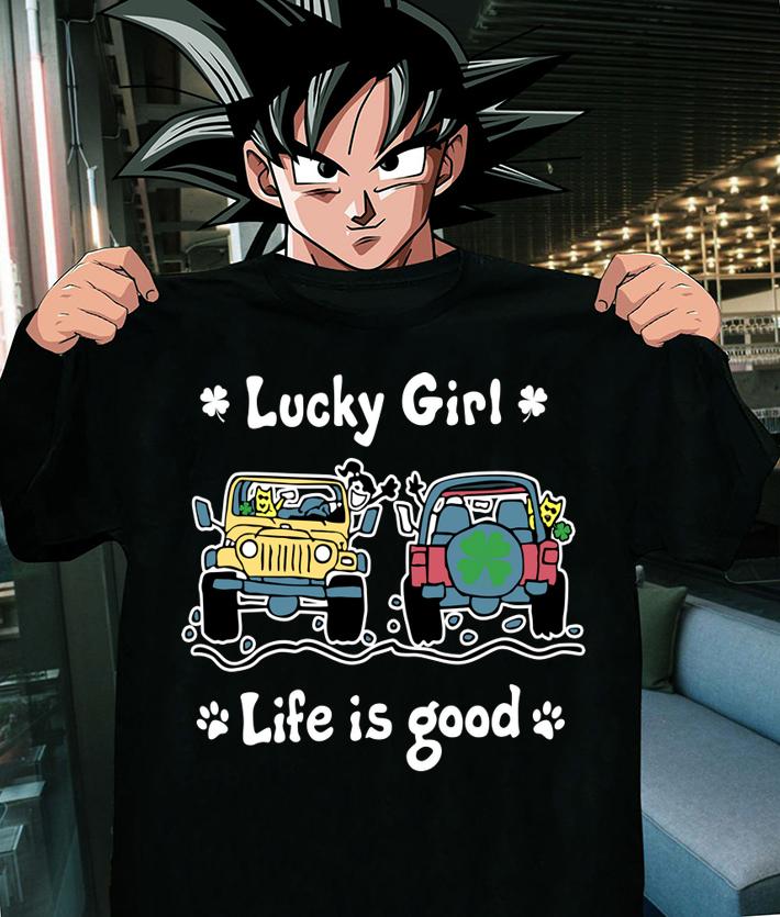 Lucky girl Jeep life is good St Patrick day t-shirt shirt