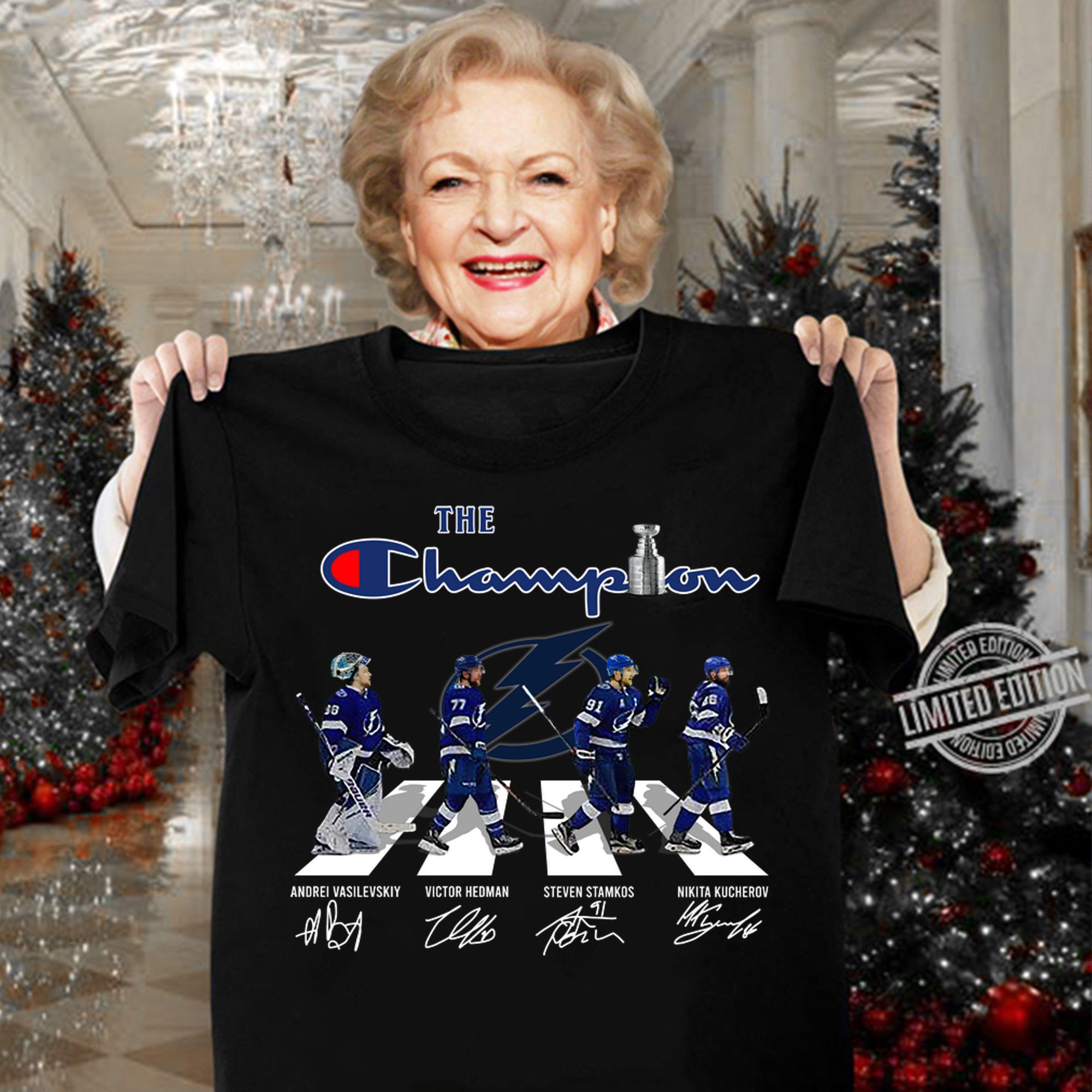 Tampa Bay Lightning Abbey Road Signature The Champion t-shirt woman shirt