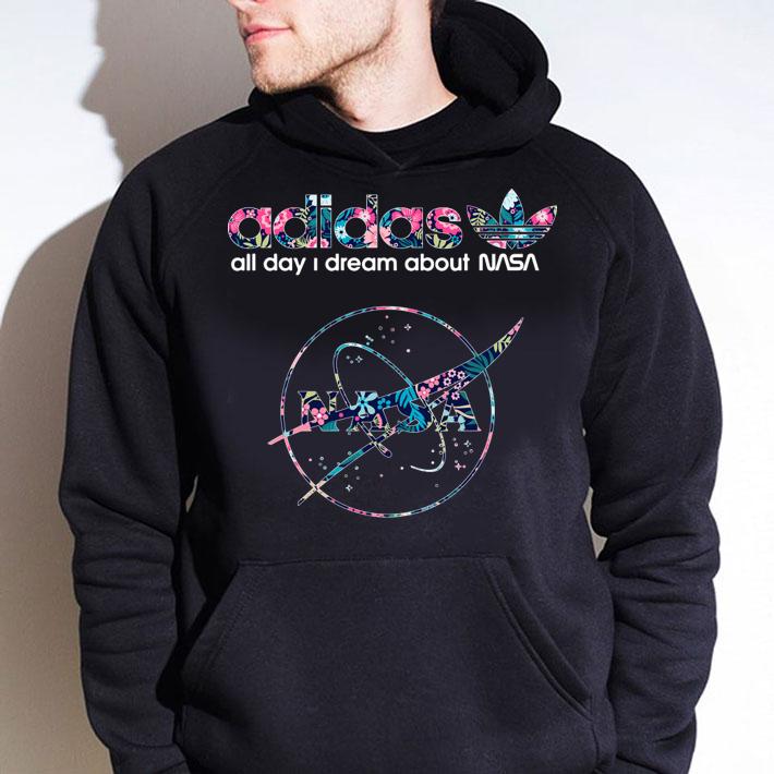 Original adidas all day I dream about Nasa t-shirt hoodie