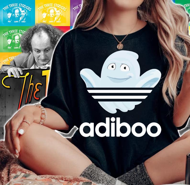 Logo Adidas Adiboo Ghost Boo Halloween t-shirt woman shirt