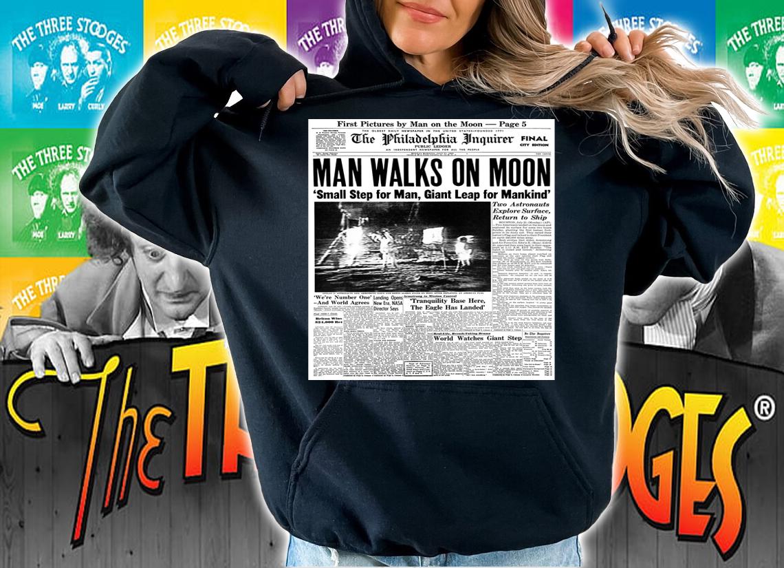 Apollo 11 50th Anniversary Moon Landing 1969 Newspaper t-shirt hoodie