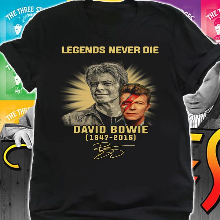 Legends Never Die David Bowie 1947-2016 Signed t-shirt shirt