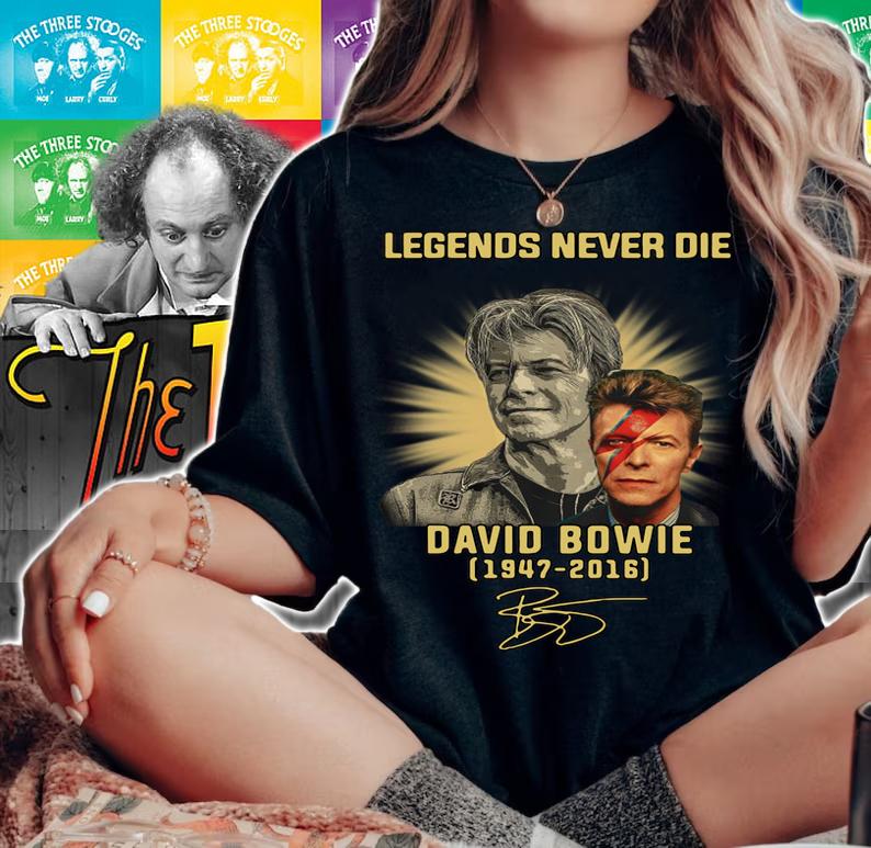 Legends Never Die David Bowie 1947-2016 Signed t-shirt woman shirt