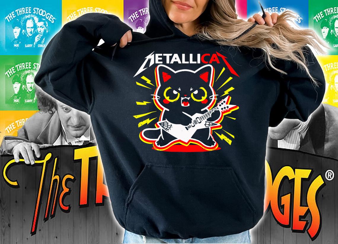 Metallicat Funny Cat Rock 90s Meow For Music Band Of Friend Shirt, Metallicat t-shirt hoodie