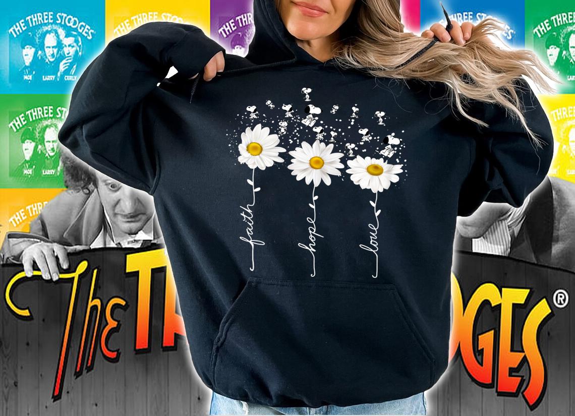 Snoopy Daisy Flowers Faith Hope Love t-shirt hoodie