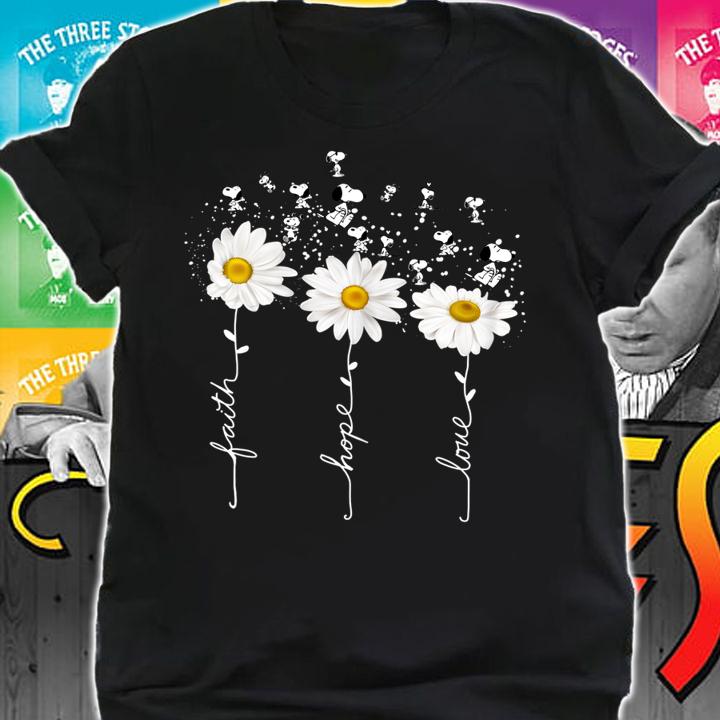 Snoopy Daisy Flowers Faith Hope Love t-shirt shirt