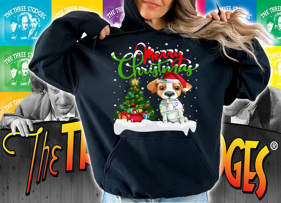 Xmas Lighting Santa Jack Russell Terrier Dog Christmas t-shirt hoodie