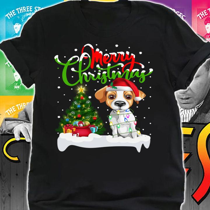 Xmas Lighting Santa Jack Russell Terrier Dog Christmas t-shirt shirt