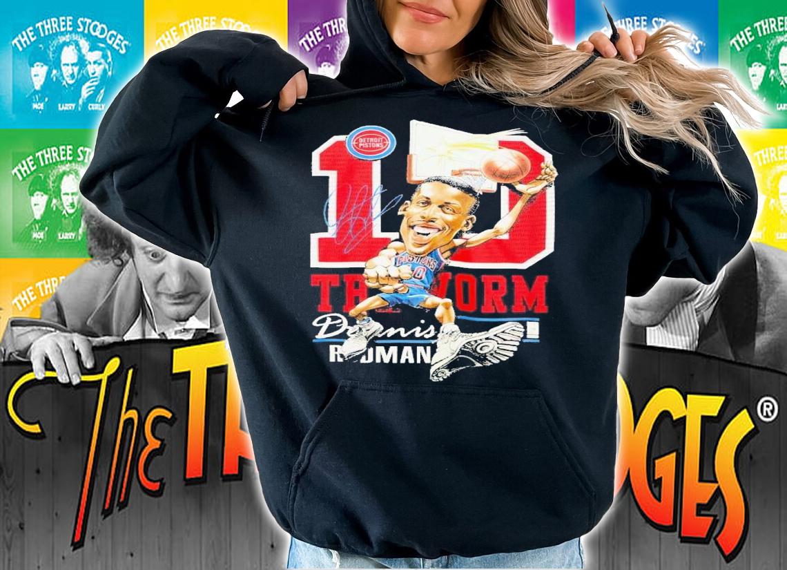 Detroit Pistons Dennis Rodman caricature t-shirt hoodie