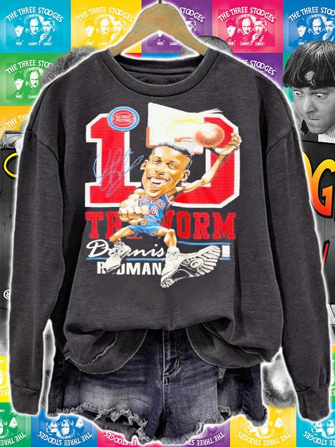 Detroit Pistons Dennis Rodman caricature t-shirt sweatshirt