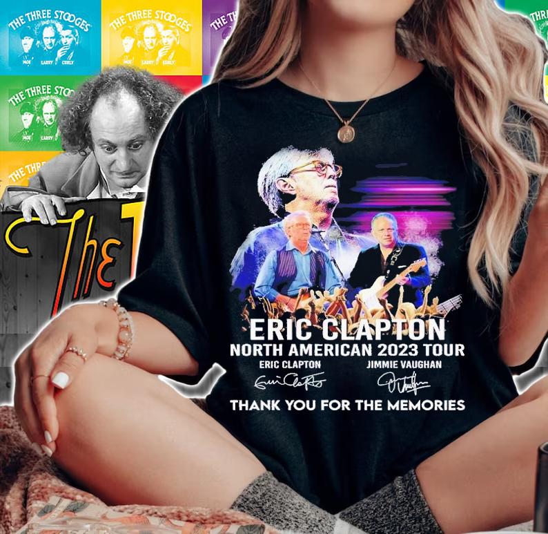 Eric Clapton North American 2023 Tour thank you for the memories t-shirt woman shirt