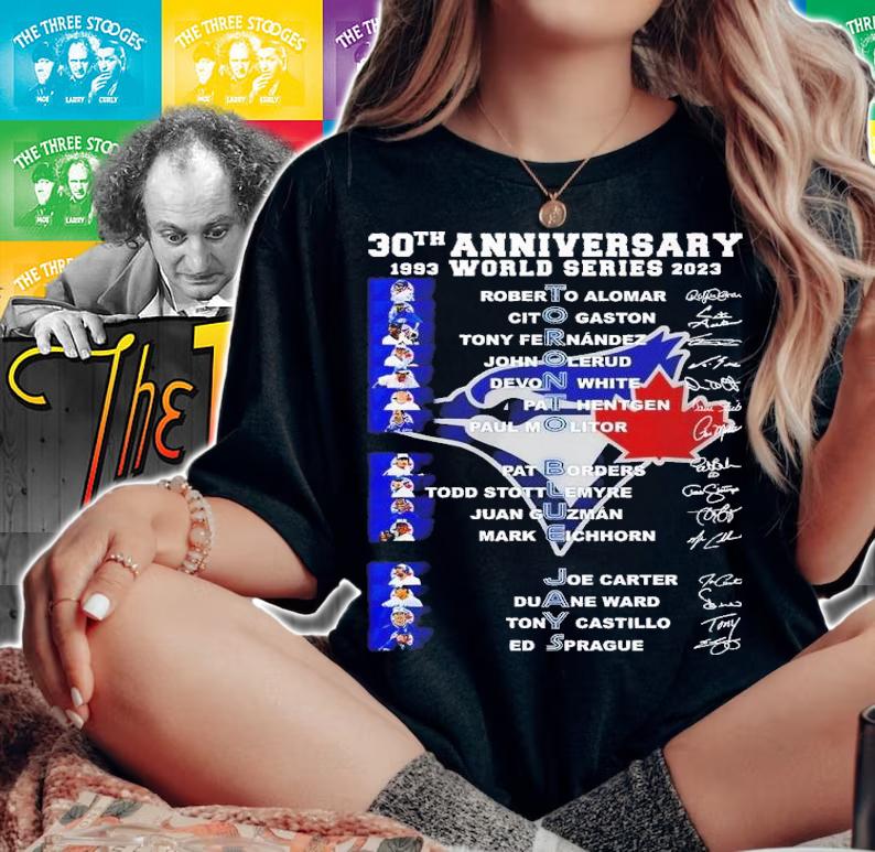 30th anniversary 1993 2023 World Series Toronto Blue Jays signatures shirt t-shirt woman shirt
