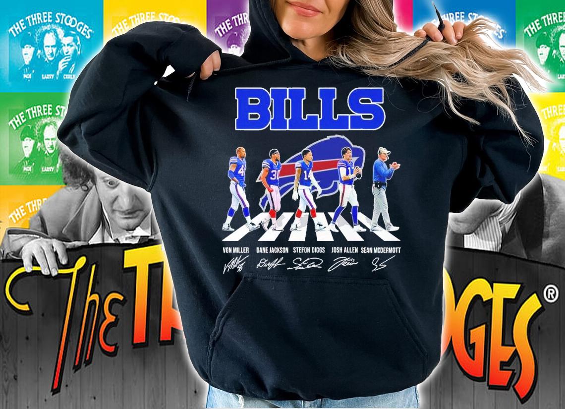 Bills Abbey Road Von Miller Dane Jackson Stefon Diggs Josh Allen signatures shirt t-shirt hoodie