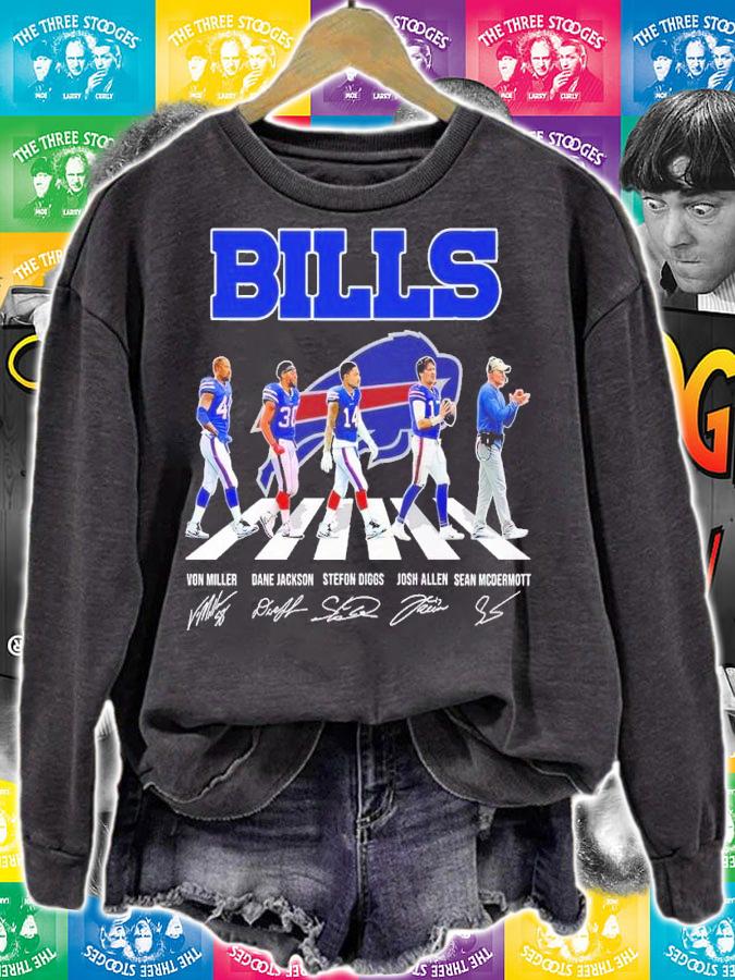 Bills Abbey Road Von Miller Dane Jackson Stefon Diggs Josh Allen signatures shirt t-shirt sweatshirt
