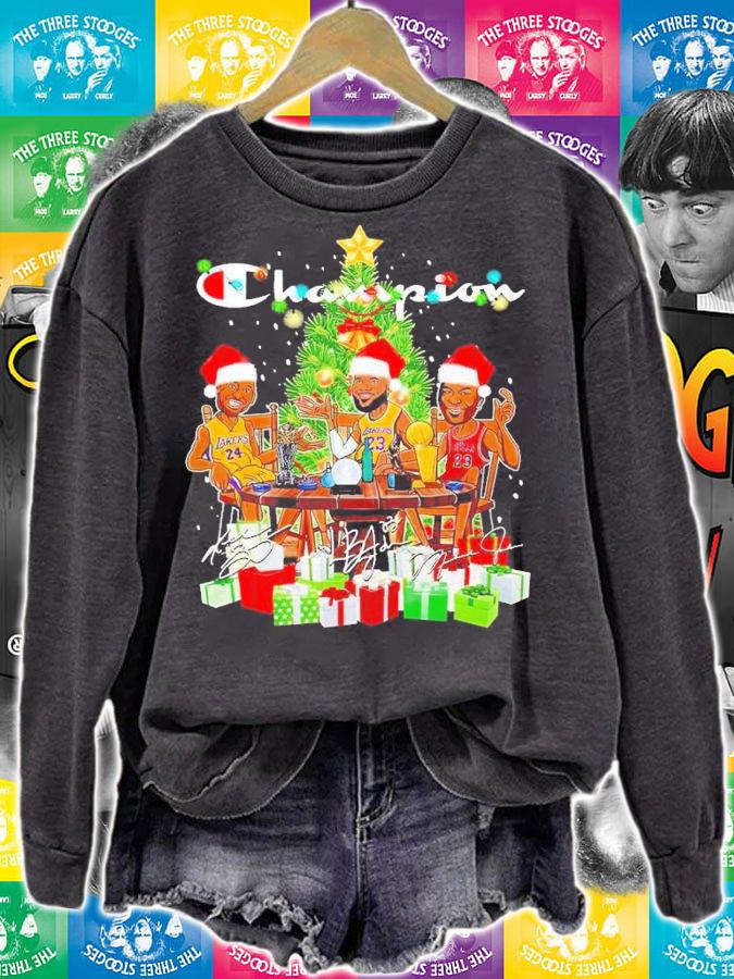 Champion Kobe Bryant Lebron James Michael Jordan Christmas shirt t-shirt sweatshirt