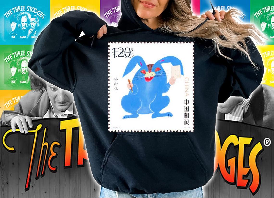 Chinese Blue Rabbit Zodiac Stamps Shirt t-shirt hoodie