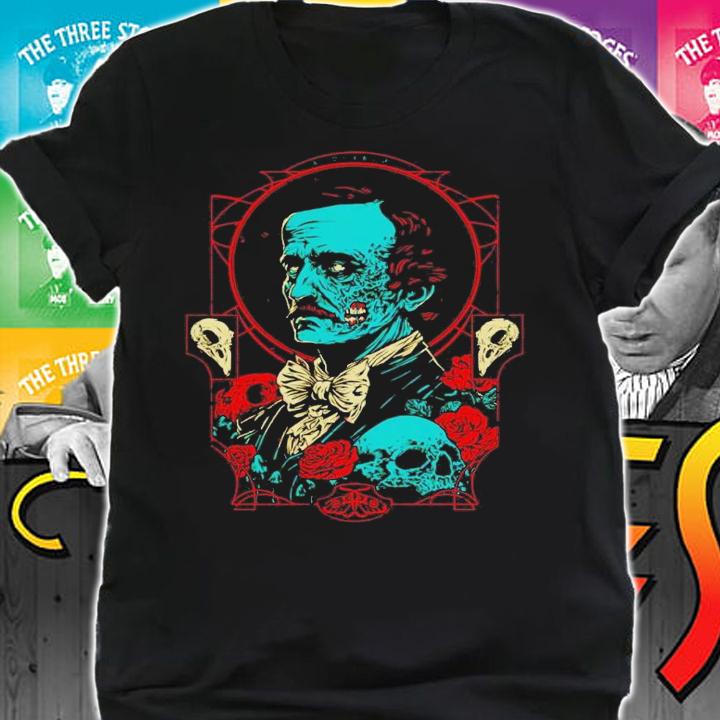 Horrific Portrait Edgar Allan Poe shirt t-shirt shirt
