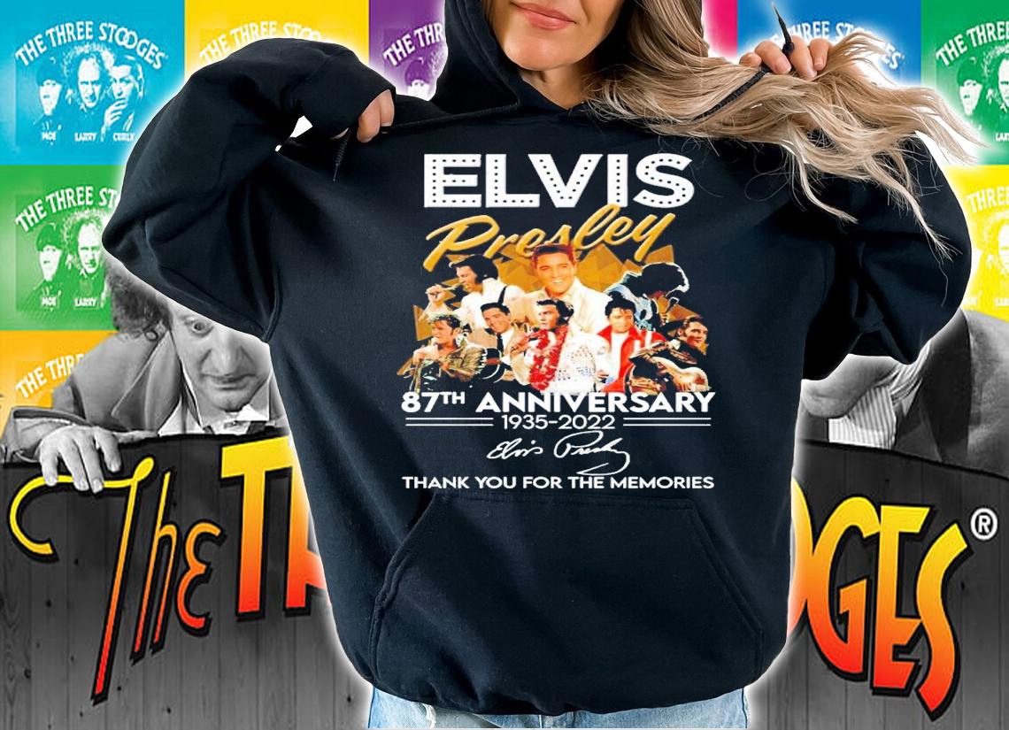 Elvis Presley 87th anniversary 1935 2022 thank you for the memories shirt t-shirt