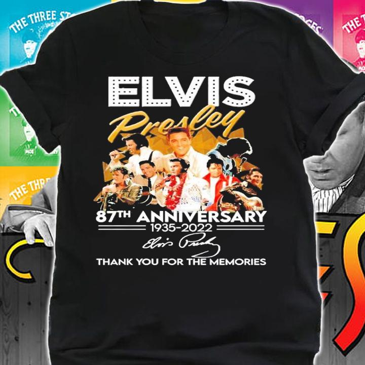 Elvis Presley 87th anniversary 1935 2022 thank you for the memories shirt t-shirt