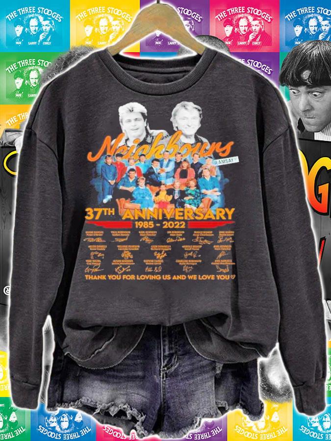 Neighbours 37th anniversary 1985 2022 thank you for loving US and we love you signatures shirt t-shirt sweatshirt