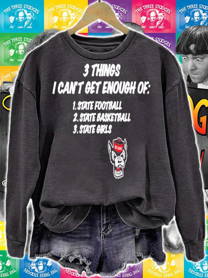 Ross Martin 3 Things I Can't Get Enough Of State Football State Basketball State Girls Shirt t-shirt