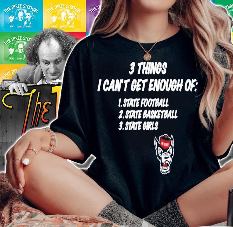 Ross Martin 3 Things I Can't Get Enough Of State Football State Basketball State Girls Shirt t-shirt