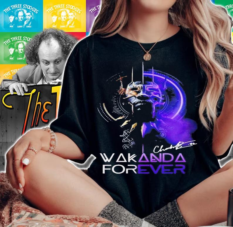 Wakanda Forever Chadwick Boseman signature shirt t-shirt
