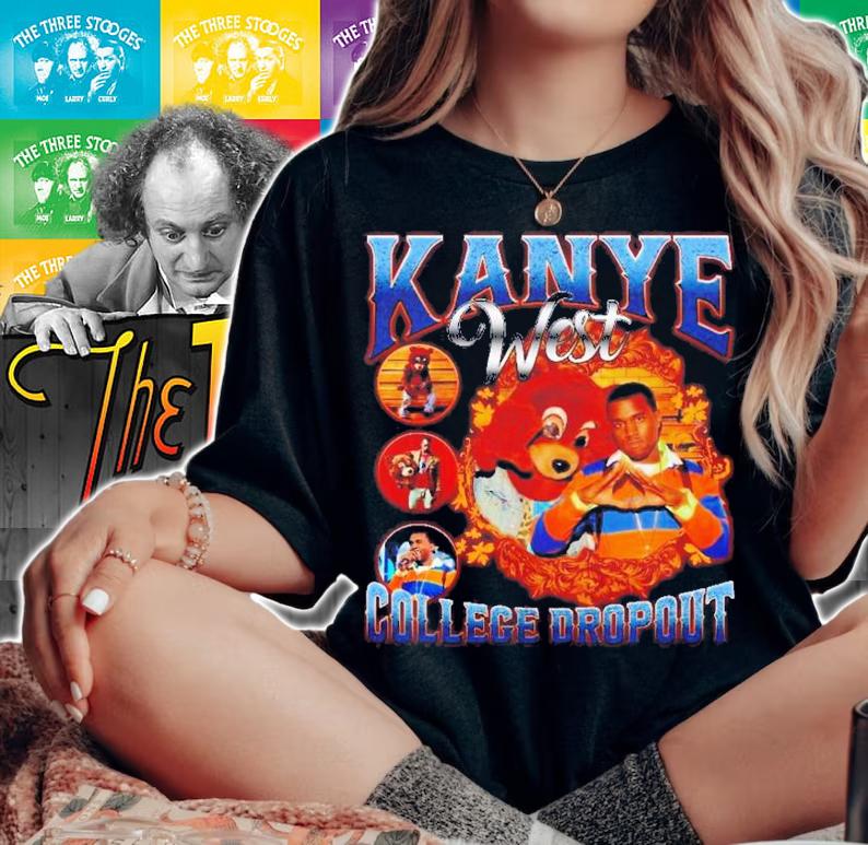 Kanye West Vintage The College Dropout Tour Concert 2022 T-Shirt t-shirt woman shirt