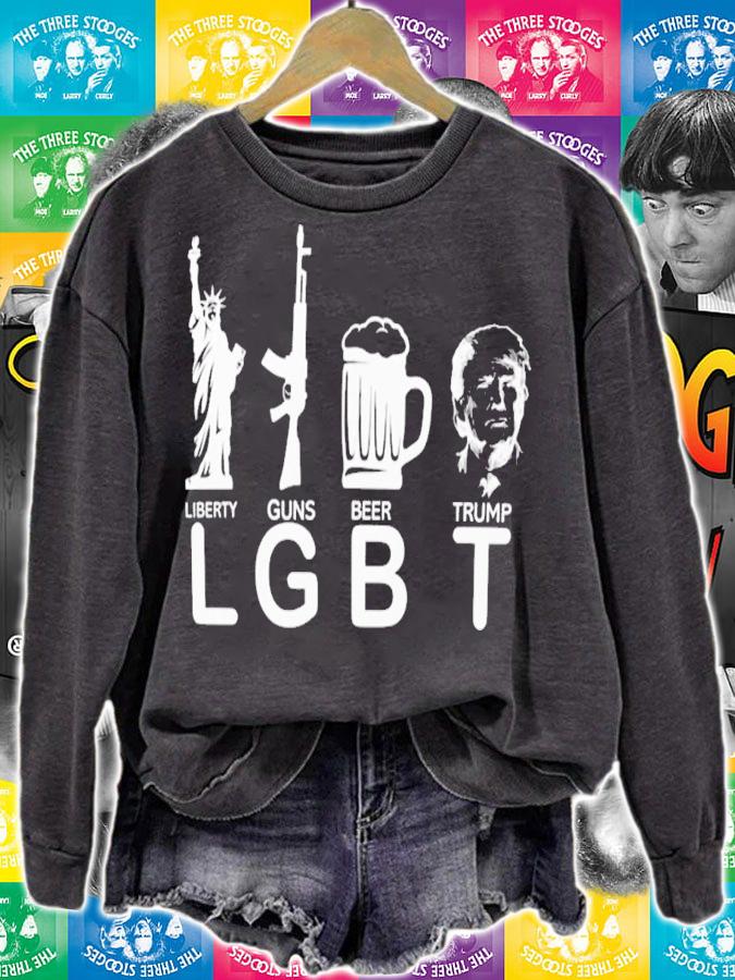 Lil Nas X Lgbt Liberty Guns Beer Donald Trump T-Shirt t-shirt