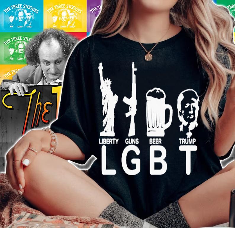 LGBT Liberty Guns Beer Trump Shirt t-shirt woman shirt