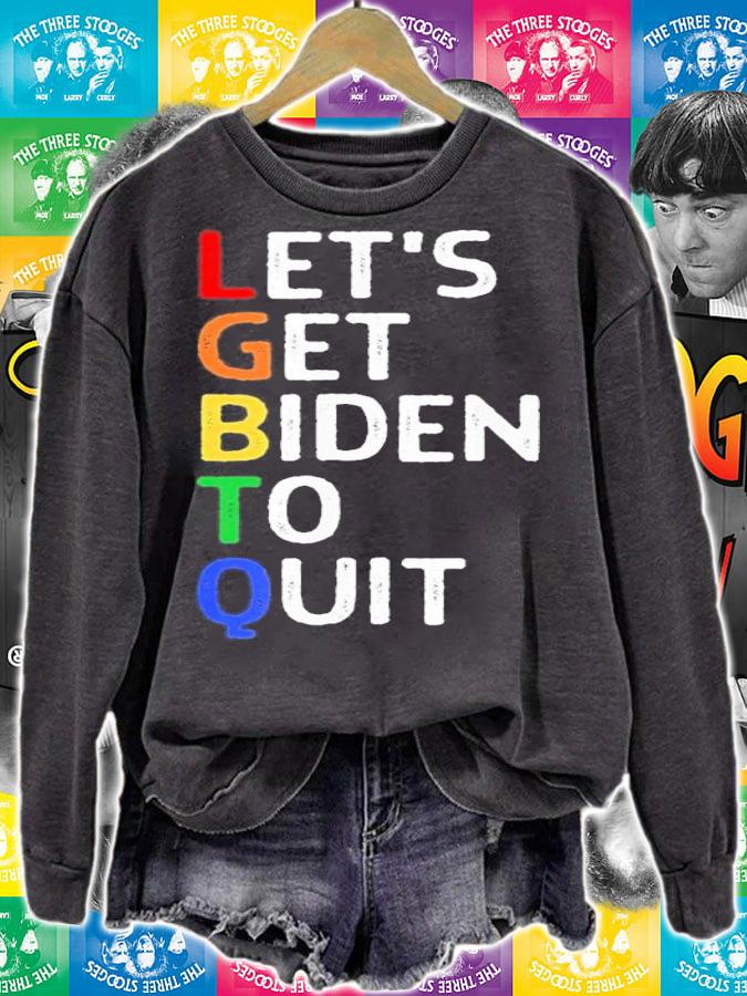 Anti Biden LGBTQ Let's Get Biden To Quit T-Shirt t-shirt