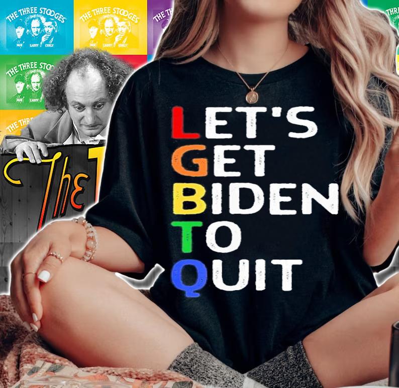 Anti Biden LGBTQ Let's Get Biden To Quit T-Shirt t-shirt