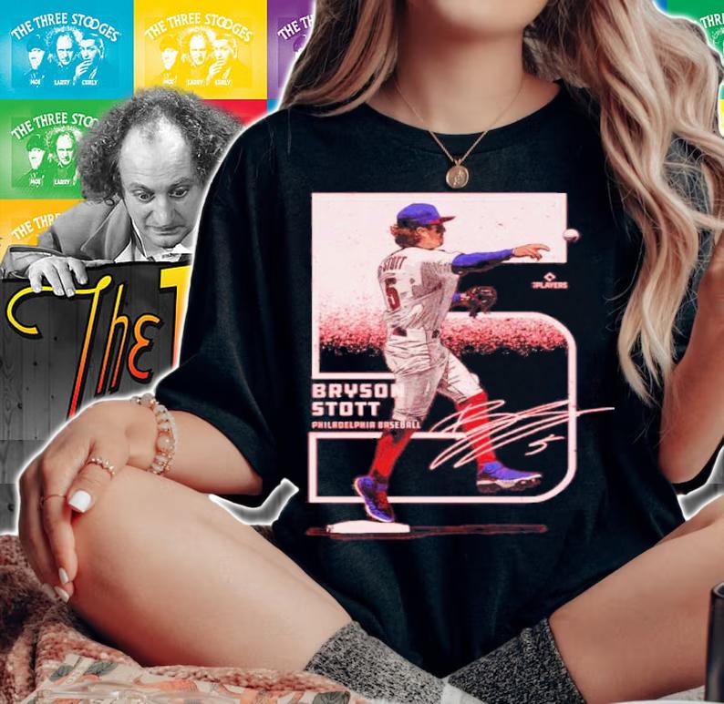 Bryson Stott Philadelphia Outline Baseball Signatures Shirt t-shirt
