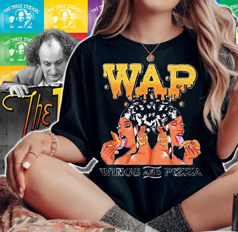 Cardi B Cardi B Wap Wings And Pizza Shirt t-shirt
