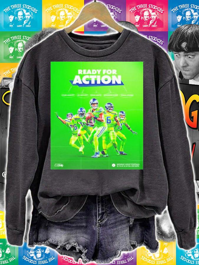 Seattle Seahawks Ready For Action Green In NFL Shirt t-shirt sweatshirt