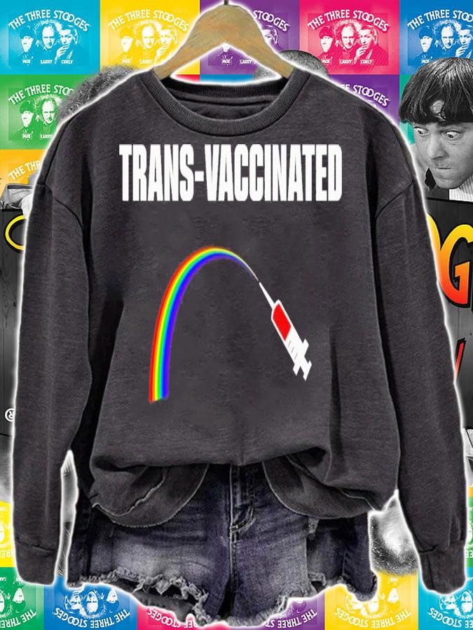 Trans-Vaccinated Rainbow T-Shirt t-shirt