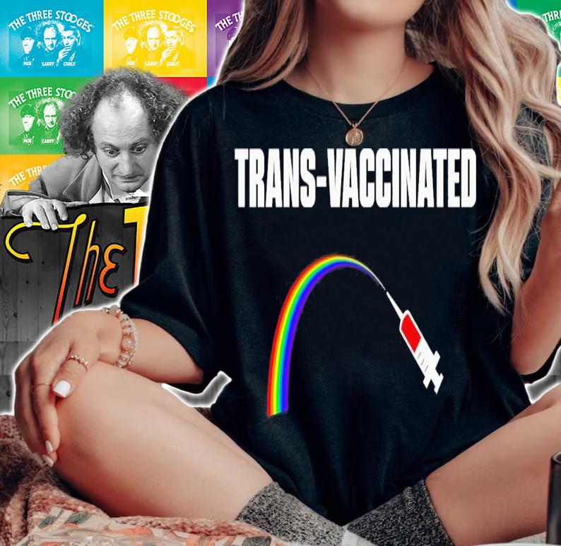 Trans-Vaccinated Rainbow T-Shirt t-shirt