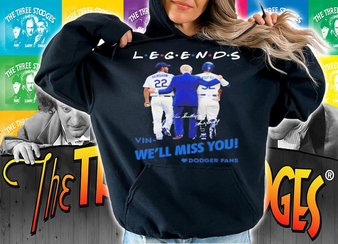 Vin Scully Legends We'll Miss You Dodger Fans Signatures Shirt t-shirt