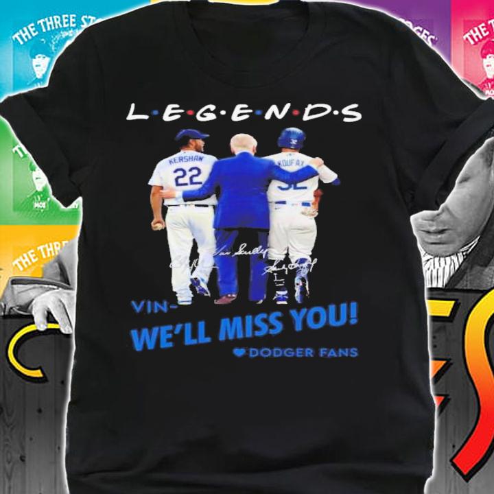 Vin Scully Legends We'll Miss You Dodger Fans Signatures Shirt t-shirt