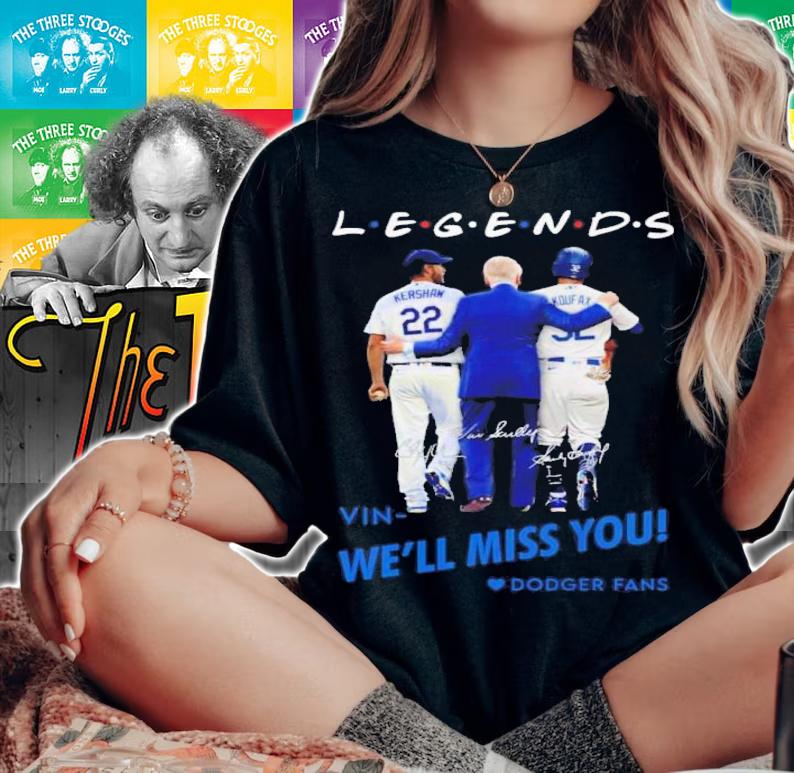 Vin Scully Legends We'll Miss You Dodger Fans Signatures Shirt t-shirt