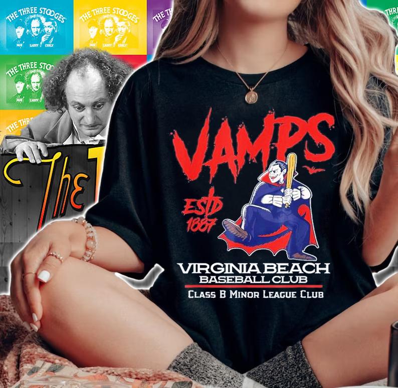 Virginia Beach Vamps Minor League Retro Baseball Team shirt t-shirt