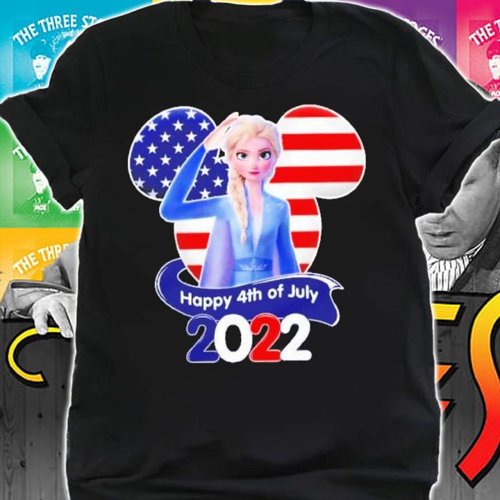 Elsa Queen Frozen 4th Of July Colorful Disney Graphic Cartoon Shirt t-shirt