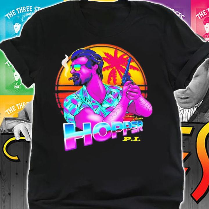 Hopper Pi Stranger Things Retro Fanart T-Shirt t-shirt shirt