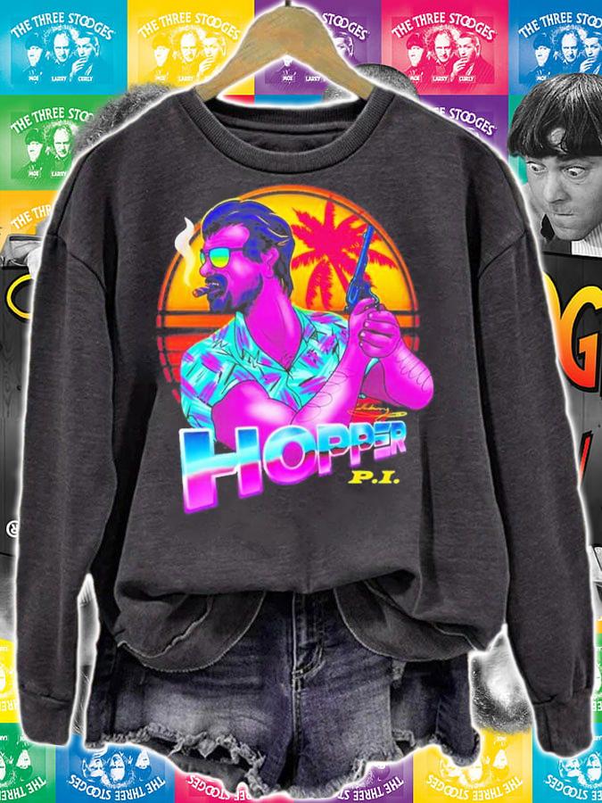 Hopper Pi Stranger Things Retro Fanart T-Shirt t-shirt sweatshirt