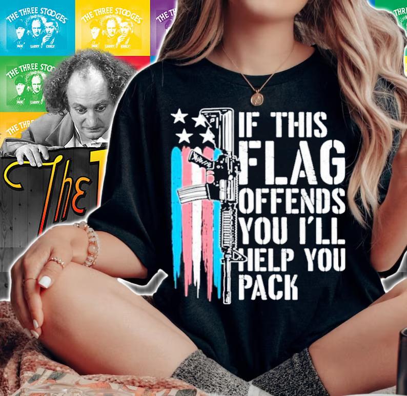 Is This Flag Offends You I'll Help You Pack Obama Era Conservative t-shirt woman shirt