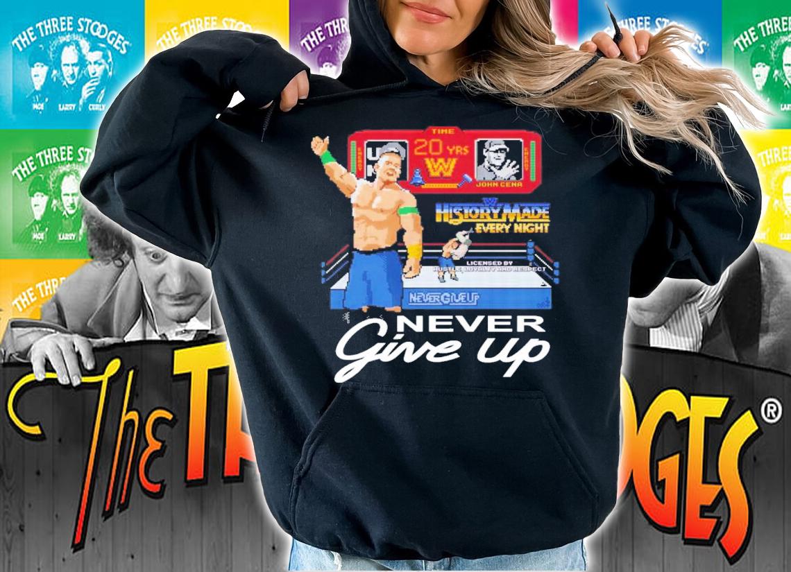 John Cena WWE 20 Years Never Give Up t-shirt