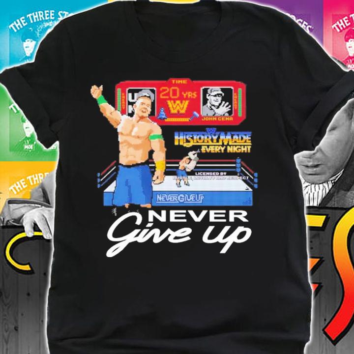 John Cena WWE 20 Years Never Give Up t-shirt