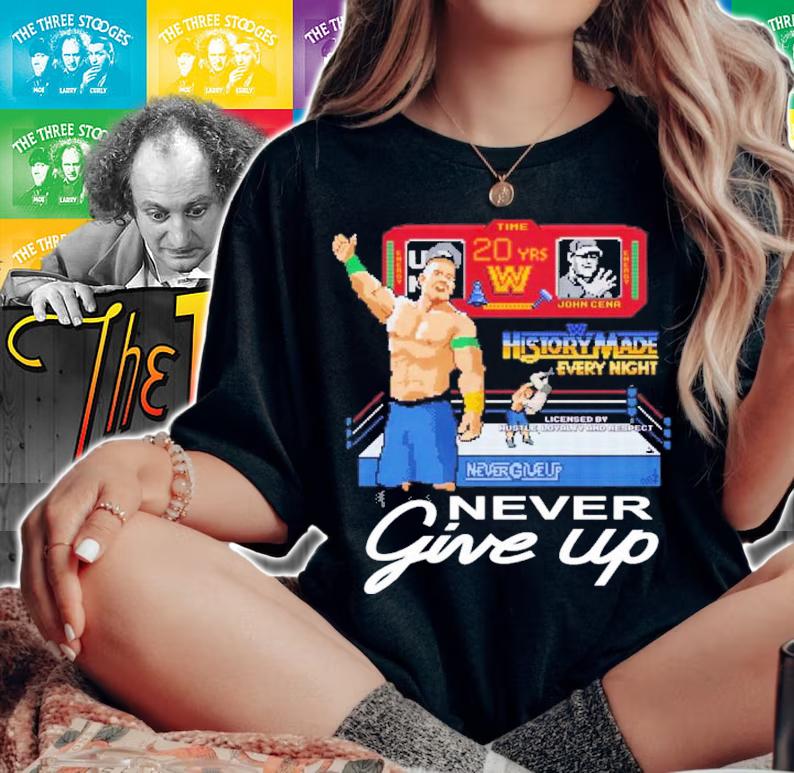 John Cena WWE 20 Years Never Give Up t-shirt
