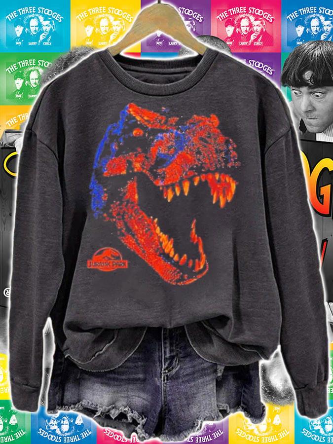 Jurassic Park Orange T-Rex Head Roaring Jurassic World Dominion Shirt t-shirt